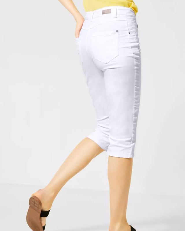 Cecil Broek in Gekleurde Stijl Vicky - White