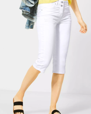 Cecil Broek in Gekleurde Stijl Vicky - White