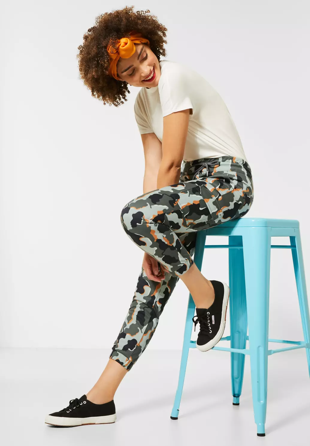 Street Shady - - Cotton One Blues Hose | Olive mit Camouflage-Muster