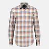 Longsleeve Shirt with Checkered Print - White