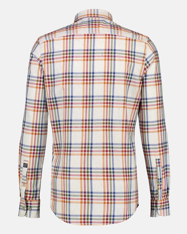 Lerros Karohemd mit Brusttasche - White