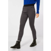 Skinny Fit Pants with Check Print Hope - Black