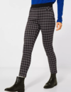 Street One Skinny Fit Pants with Check Print Hope - Black