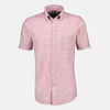 Short Sleeve Structured Shirt - Coral Red