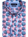 Giordano Kurzarm Hemd mit Allover Print - Red
