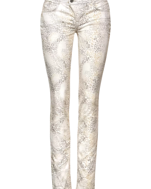 Street One Jeans with Animal Print Jane - Soft Sand Animal Print
