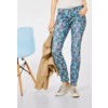 Pants with Floral Print Crissi - Flower Print Denim Wash