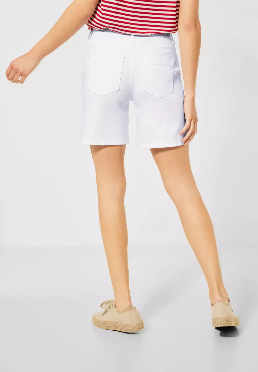 Street One Loose Fit Short Kate - White | - Cotton Blues