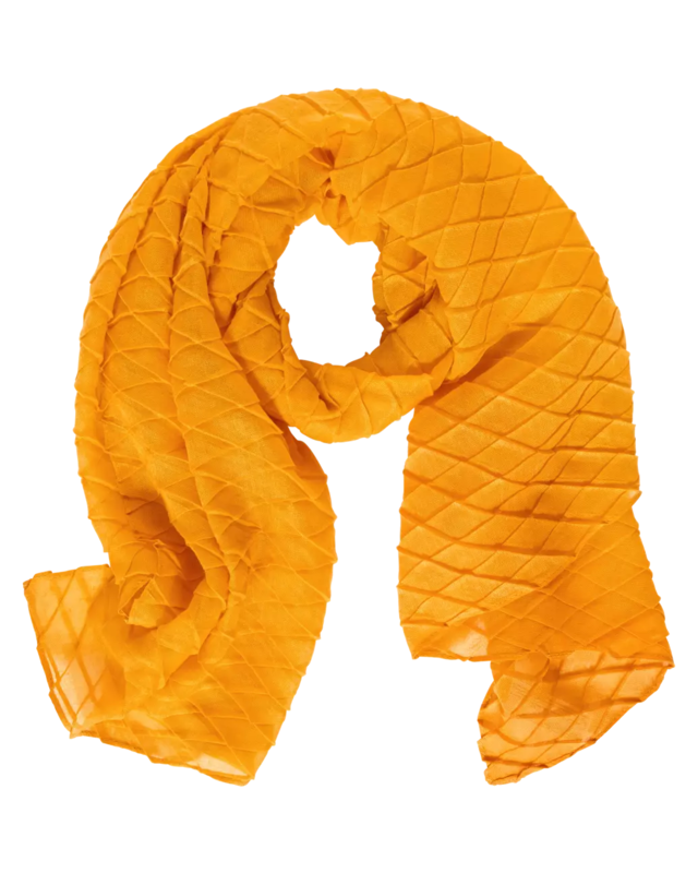 Street One Pleated Scarf - Sulphur Yellow
