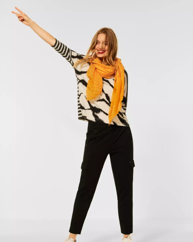 Street One Pleated Scarf - Sulphur Yellow