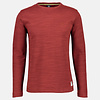 Longsleeve with Structured Look - Burnt Red