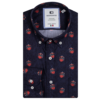 Shirt with Ski Print - Navy