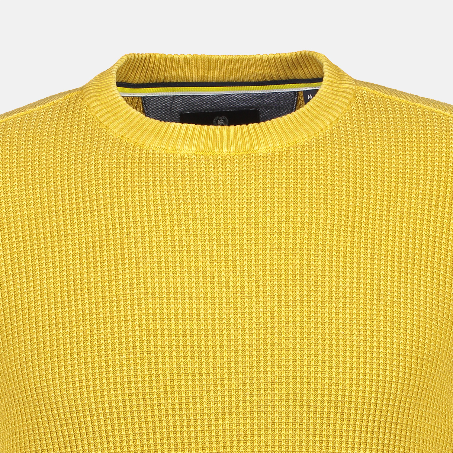 LERROS Pullover in Strukturstrick Blues - Gelb Cotton - | Yellow / Oily