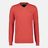 Pullover mit V-Ausschnitt mit Kaschmir-Anteil - Burnt Red