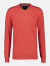 Lerros Pullover mit V-Ausschnitt und Kaschmir - Burnt Red