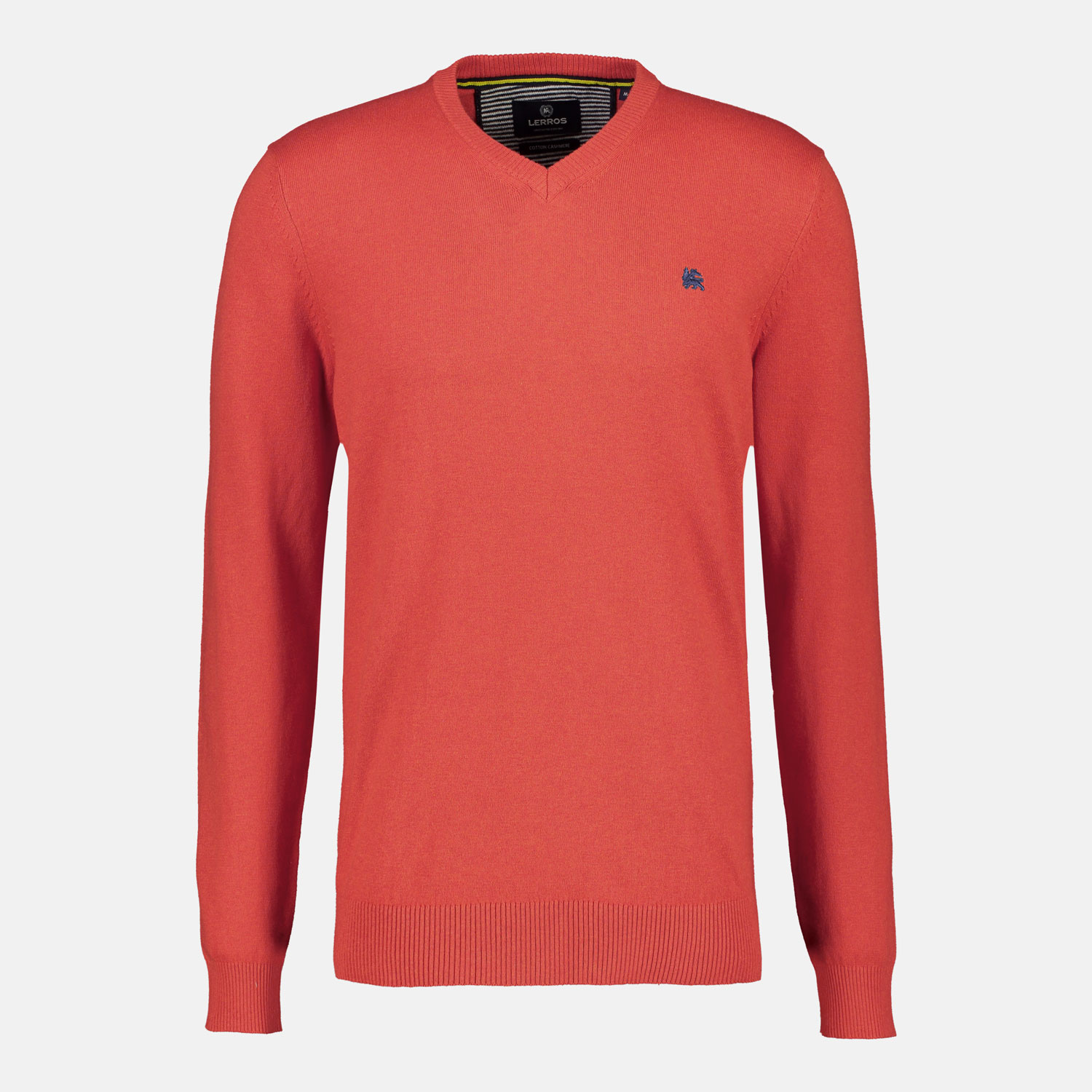 Lerros Pullover mit V-Ausschnitt mit Kaschmir-Anteil - Burnt Red