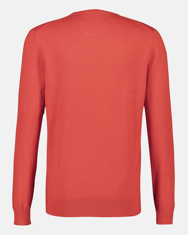 Lerros V-Hals Trui met Kasjmier - Burnt Red