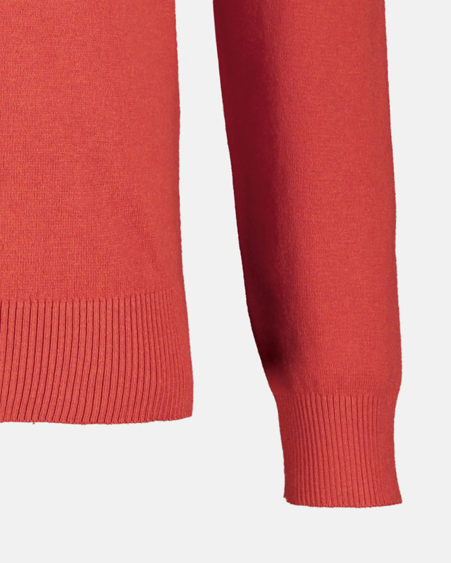 Lerros V-Hals Trui met Kasjmier - Burnt Red