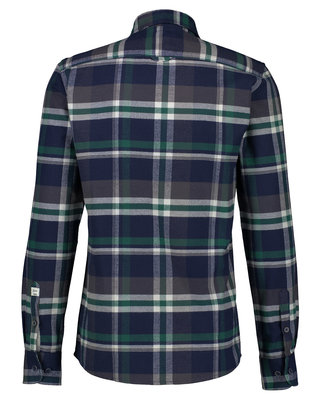 | mit LERROS Flannel / Navy Blues Karo - Blau - Cotton Hemd