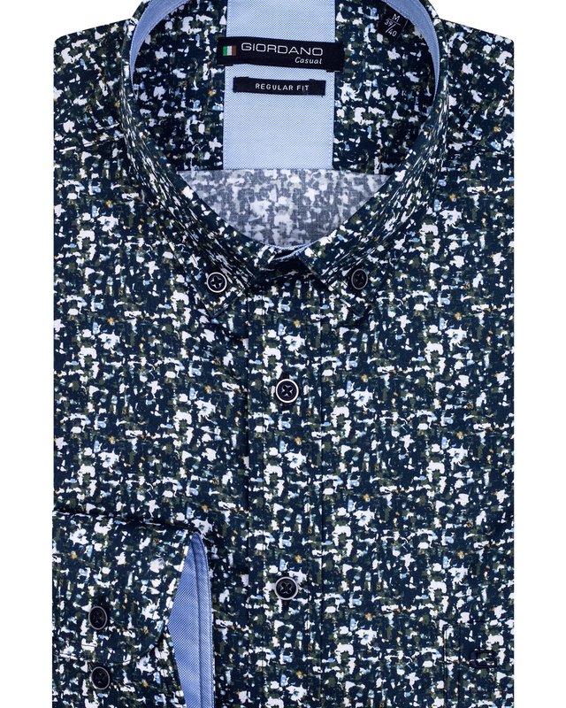 Giordano Button-Down Shirt - Dark Green