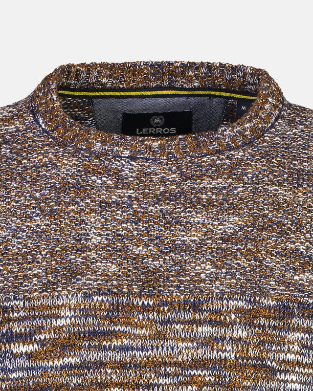 Lerros Gebreide Trui in Gemêleerde Structuurlook - Dark Blue