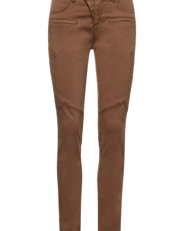 Street One Slim Fit Pants in Lyocell - Soft Toffee