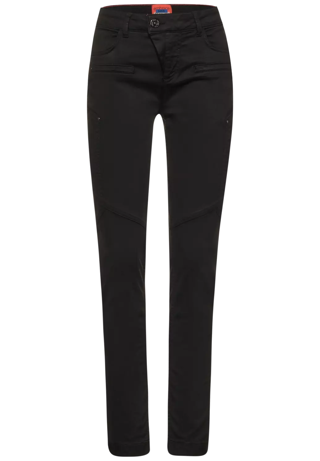 Street One Slim Fit Pants in Lyocell - Black
