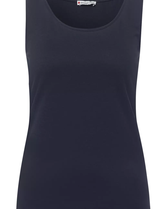 Street One Top in Unifarbe Anni - Deep Blue