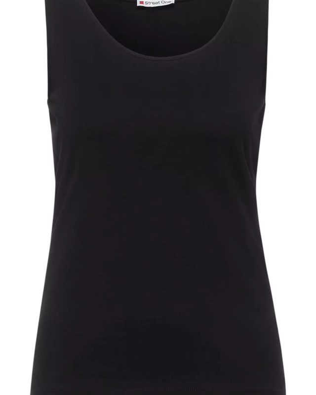 Street One Top in Unifarbe Anni - Black