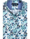 Giordano Overhemd Korte Mouw AOP - Aqua