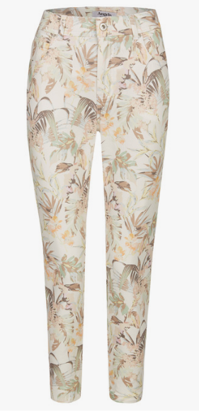 Angels Jeanswear Ankle Jeans Ornella Print - Off White