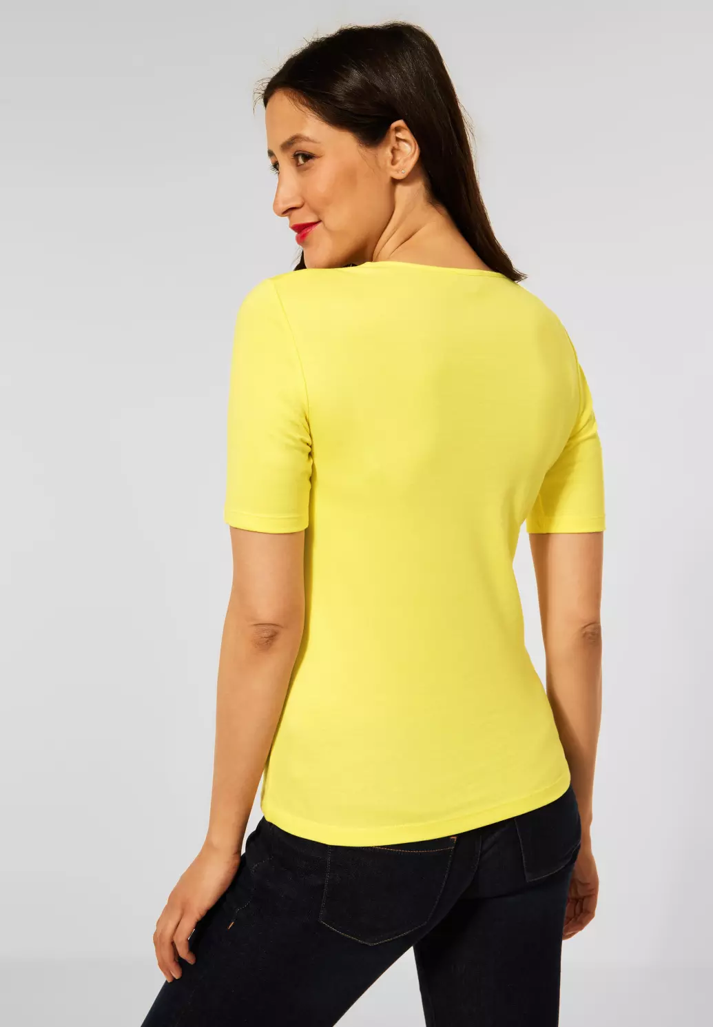 Street One T-Shirt with V-Neckline Palmira - Merry Yellow