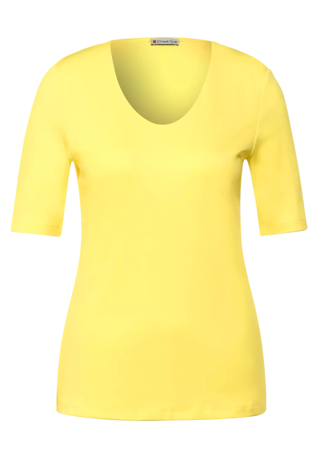 Street One T-Shirt with V-Neckline Palmira - Merry Yellow