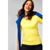 T-Shirt met V-hals Palmira - Merry Yellow