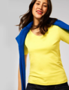Street One T-Shirt met V-hals Palmira - Merry Yellow