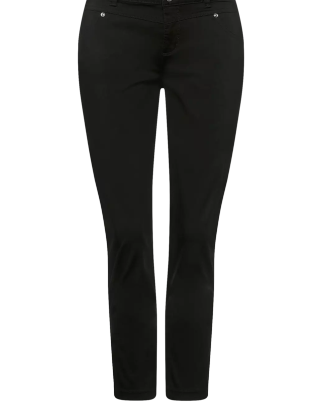 Street One Casual Fit Broek in Effen Kleur Yulius - Bassy Olive