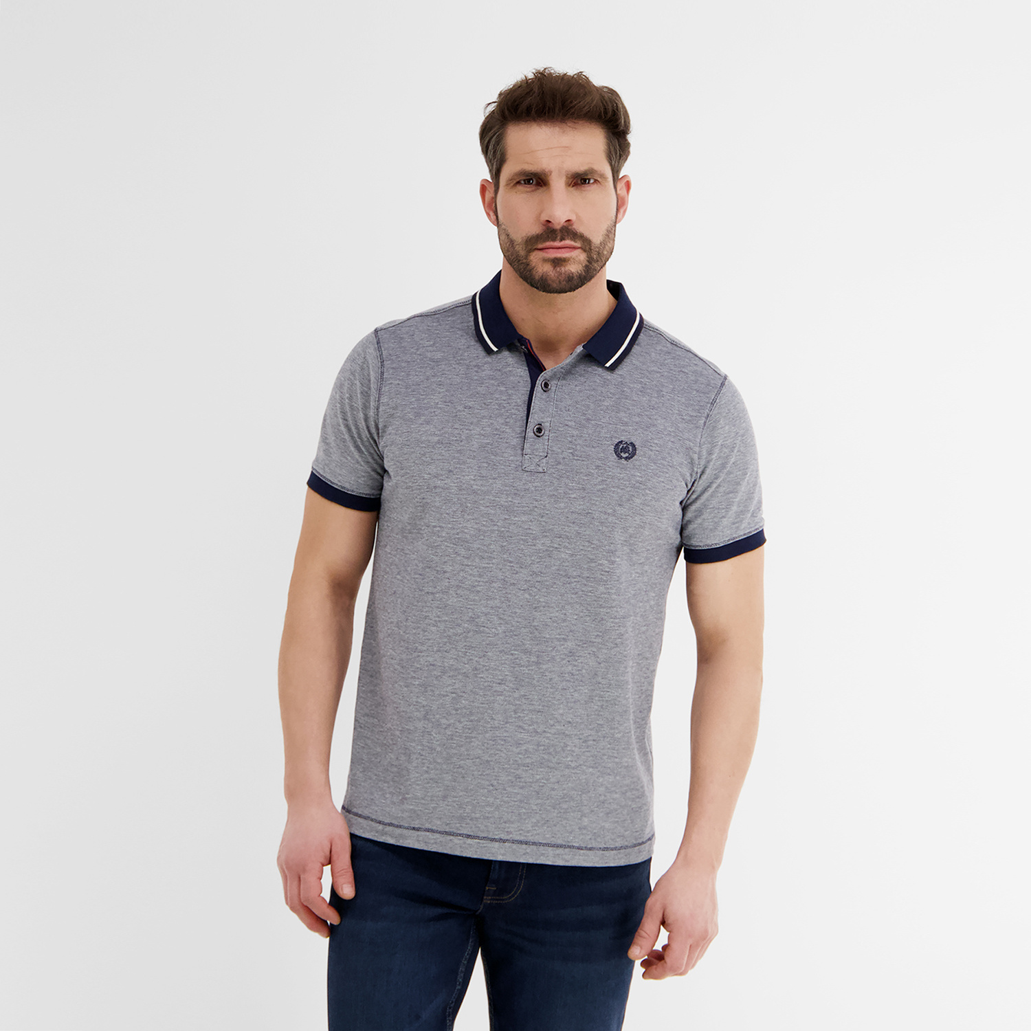 Lerros Polo Shirt met Contrasterende Details - Bold Navy