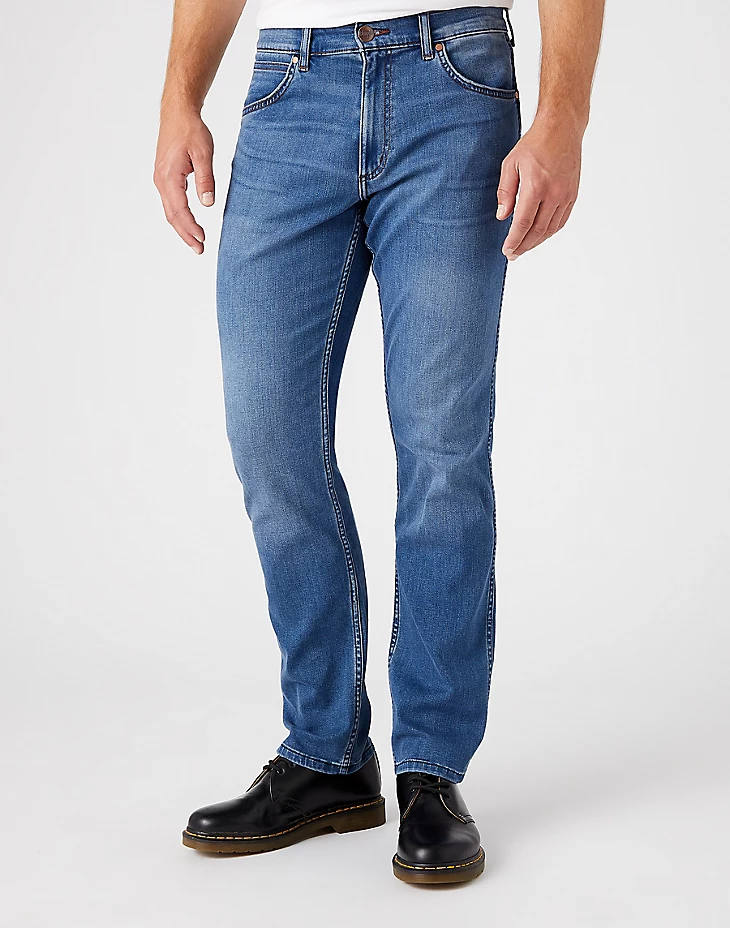 Wrangler Jeans Greensboro - Regular Straight - Bright Stroke | - Cotton  Blues