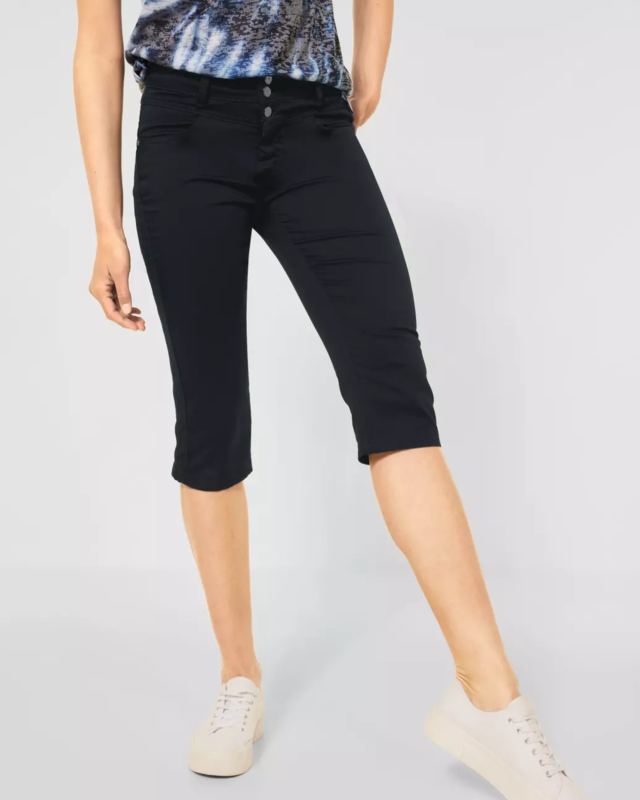 Street One Capri Pants Casual Fit Yulius - Dark Vintage Blue