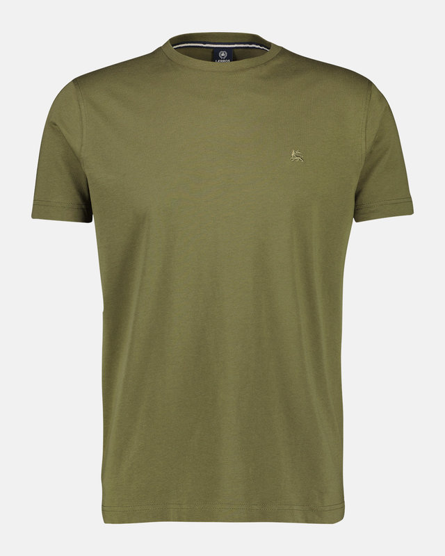 Lerros T-Shirt met Ronde Hals - Gentle Olive