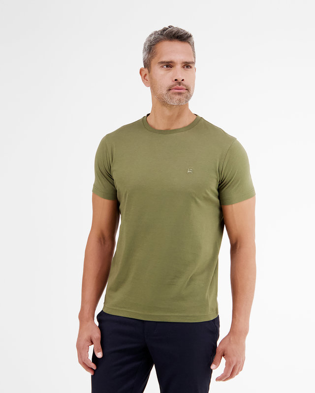 Lerros T-Shirt met Ronde Hals - Gentle Olive