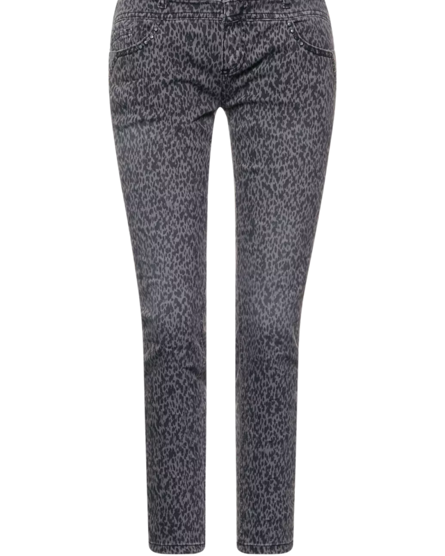 Street One Casual Fit Jeans met Print Jane - Drizzle Dot AOP Washed