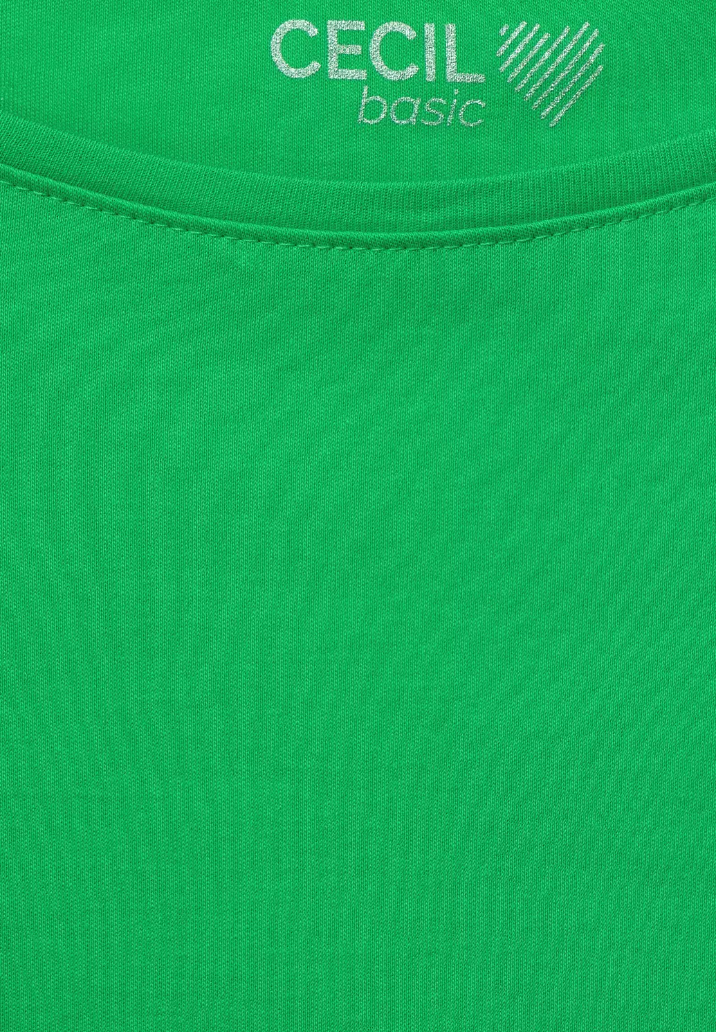 CECIL Basic Shirt in Unifarbe Radiant Green - - Blues Cotton 