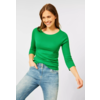 Basic Shirt in Unifarbe - Radiant Green