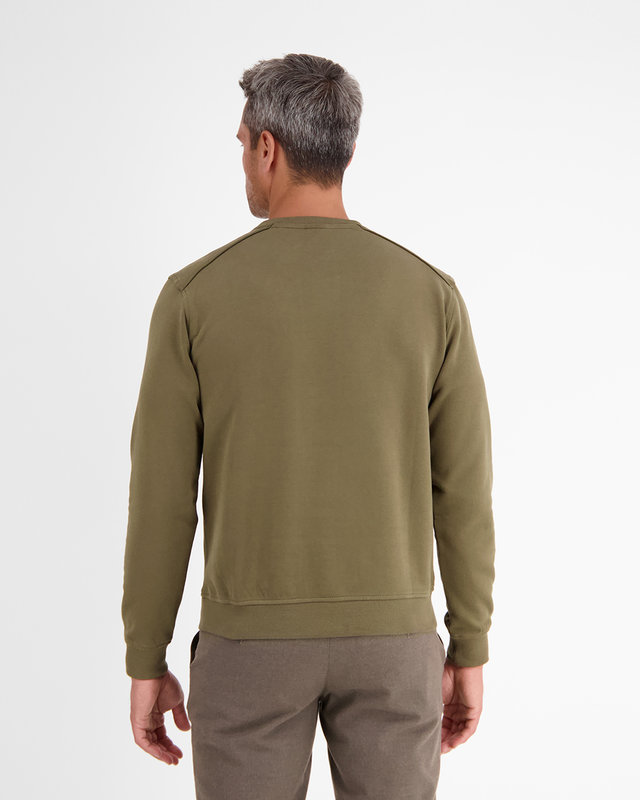 Lerros French-Terry Crewneck Sweatshirt - Green Olive