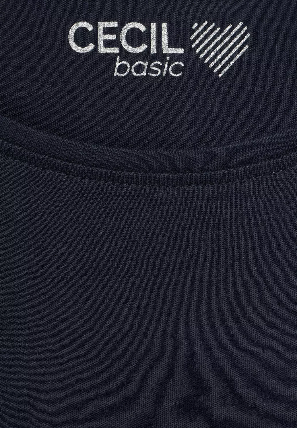 CECIL Basic Shirt in Unifarbe - Sky Night - Blues Blue | Blau Cotton / Pia
