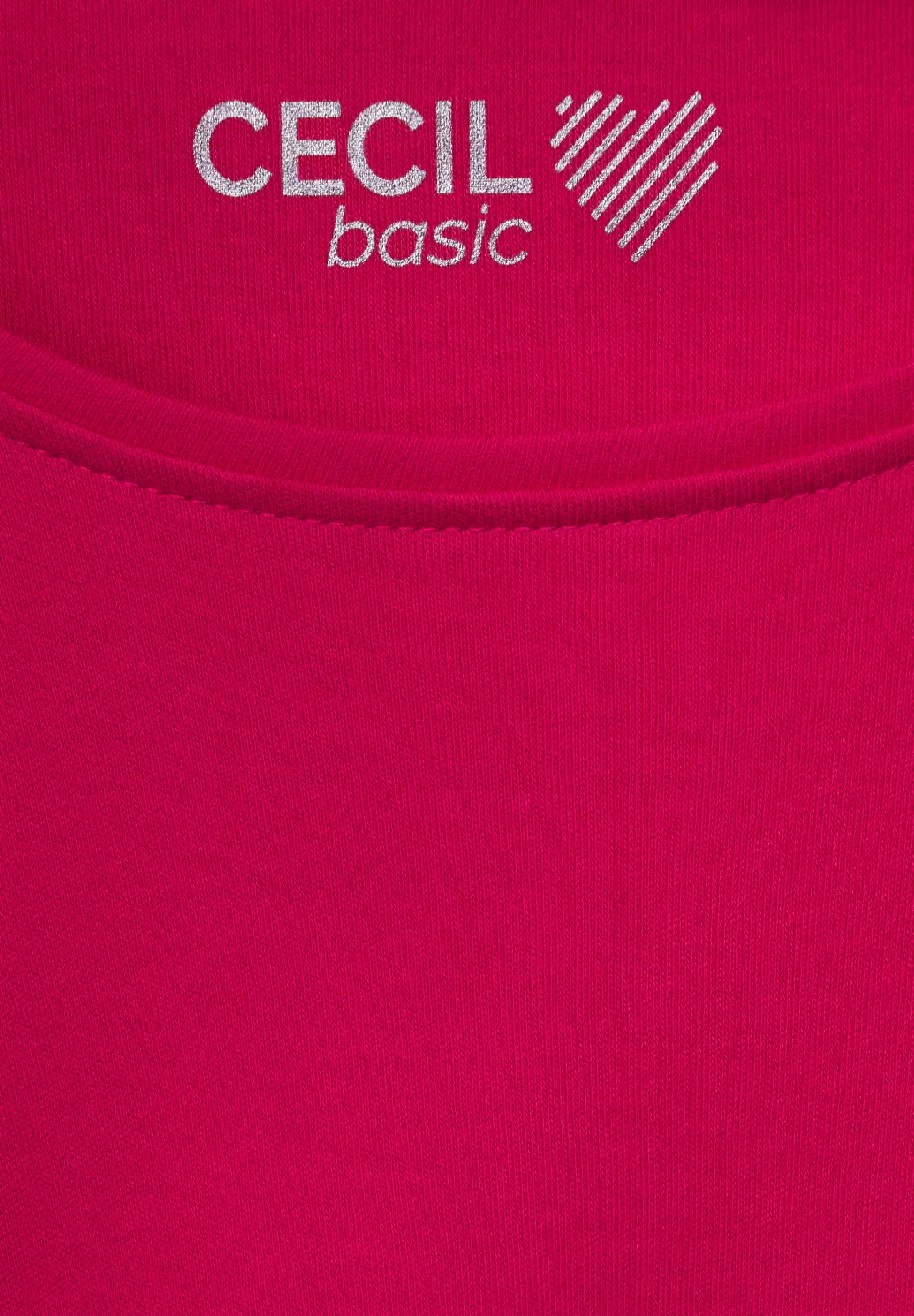 CECIL Basic Shirt in Unifarbe Blues | Dynamic Pink - - Cotton Pia