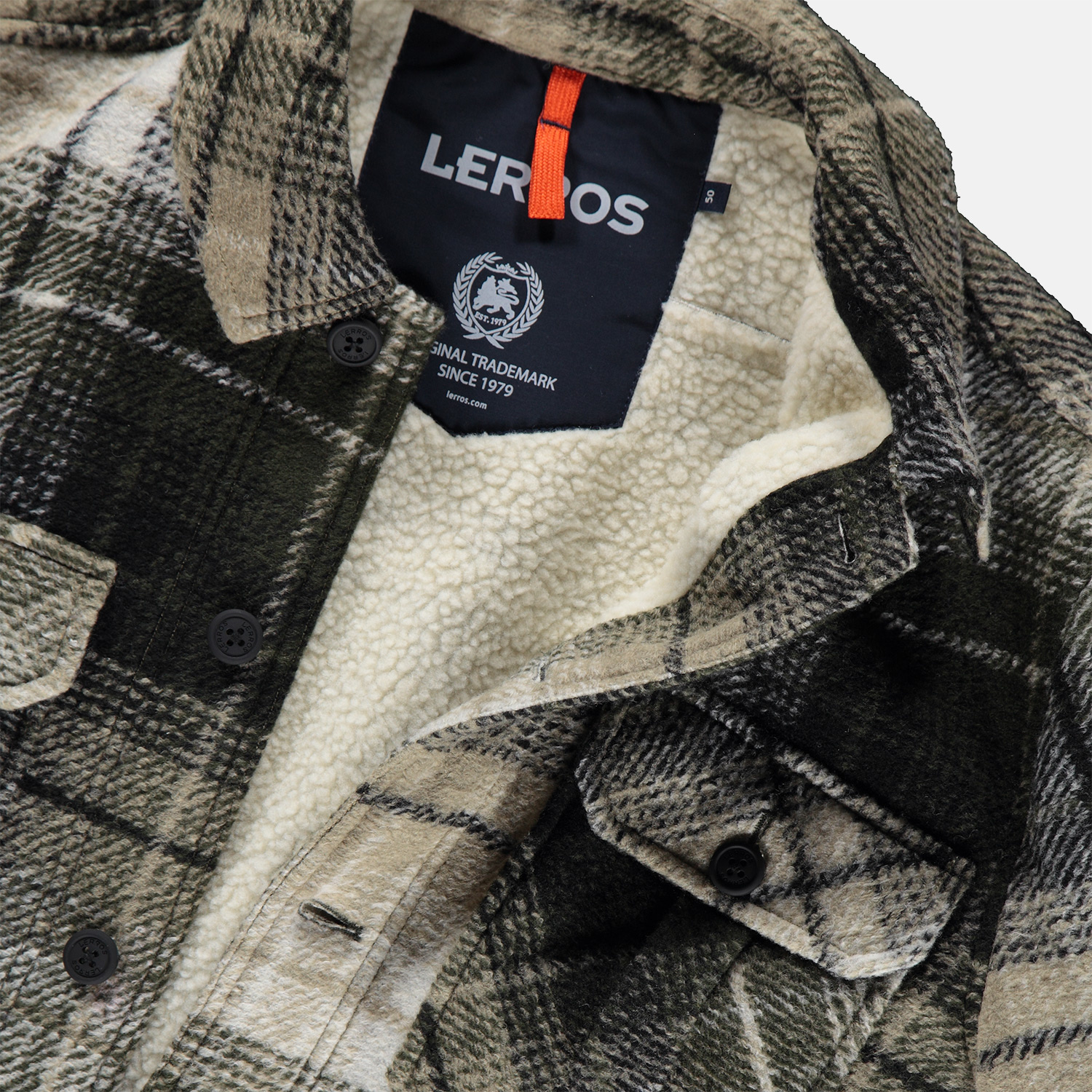 Cotton Blues - Karo | LERROS Olive - Hemd Jacke