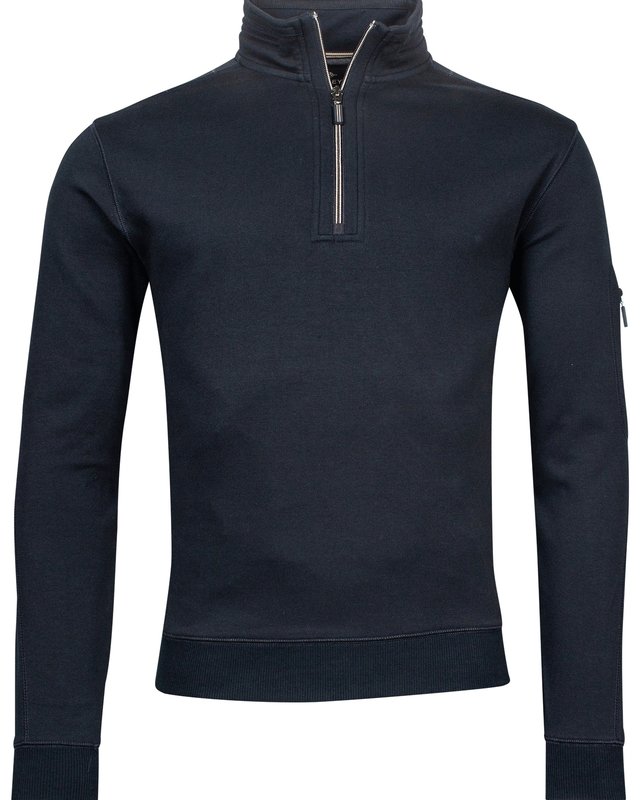 Baileys Sweater met Staande Kraag - Navy