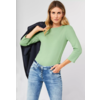 Basic Shirt in Unifarbe - Light Salvia Green